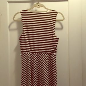 Black and white striped dress